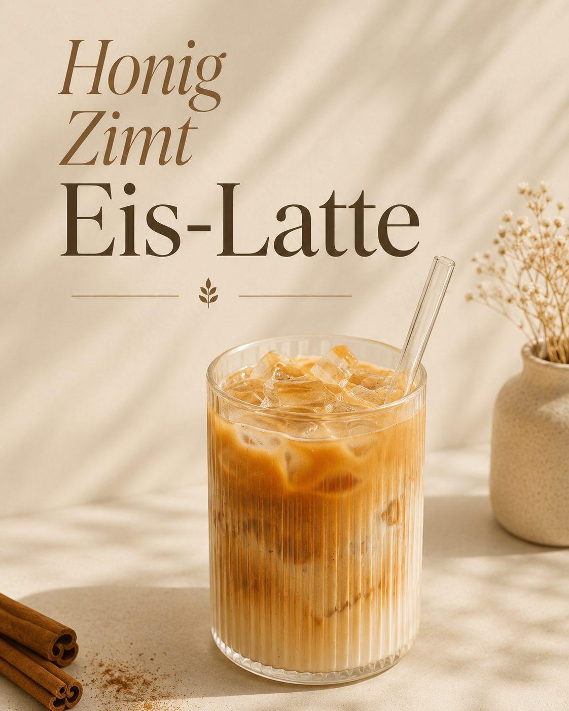 Honig-Zimt Eis-Latte